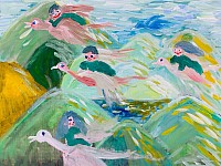 鳥と子ども達